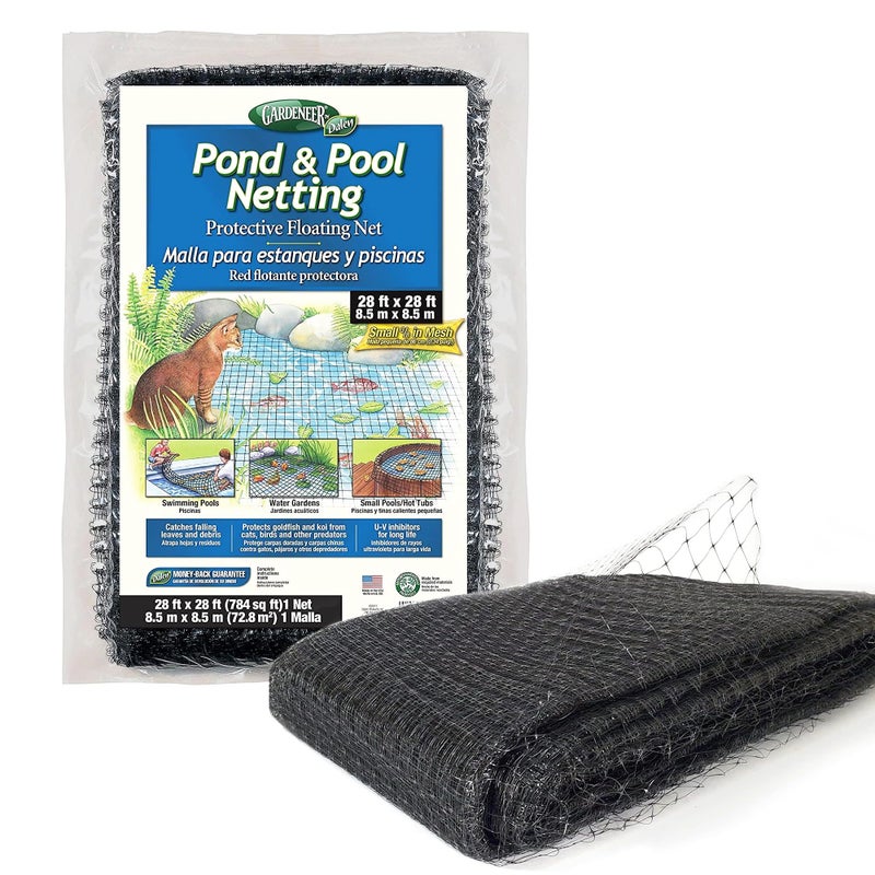 Dalen Pond & Pool Netting â€“ Outdoor Water Garden Cover â€“ Protective Mesh for Fish & Aqua Life - 3/8" Mesh - (28' x 28') - Image 1